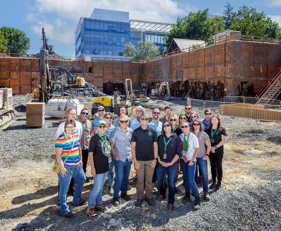 Knight Campus team tours Building 2 construction site | UO Knight Campus