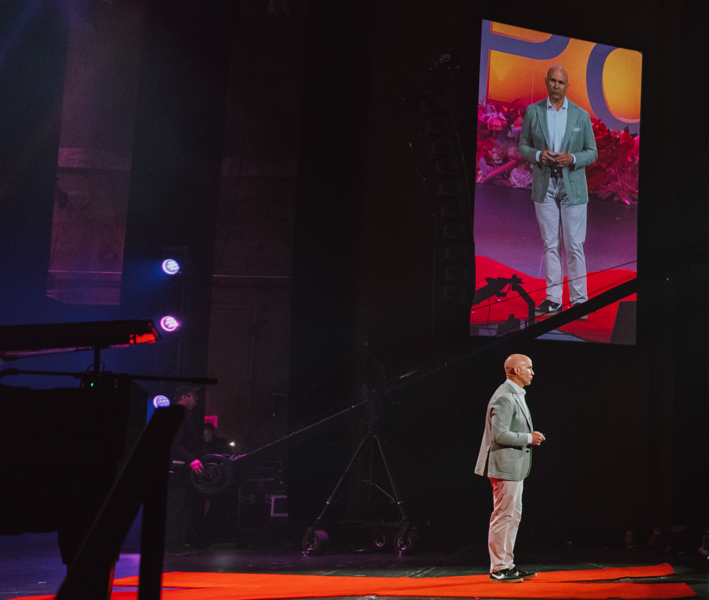 Bob Guldberg on stage at TEDxPortland