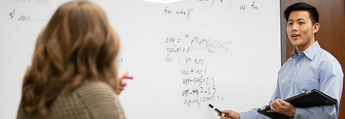 Bioinformatics students at work
