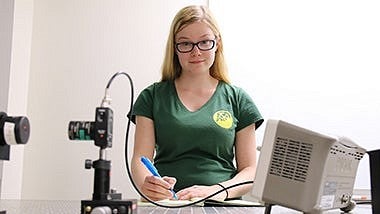 student smiling