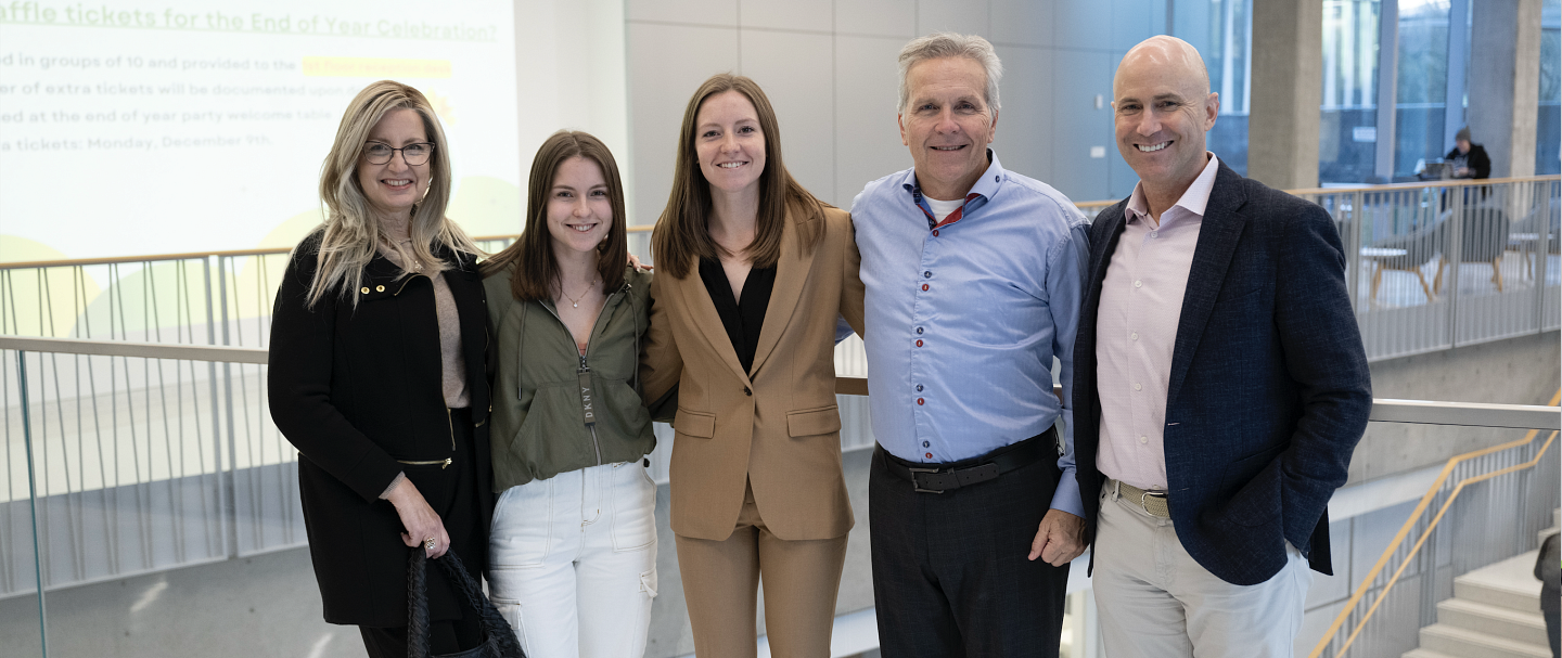 Kylie Williams post-defense with her family, and advisor Bob Guldber