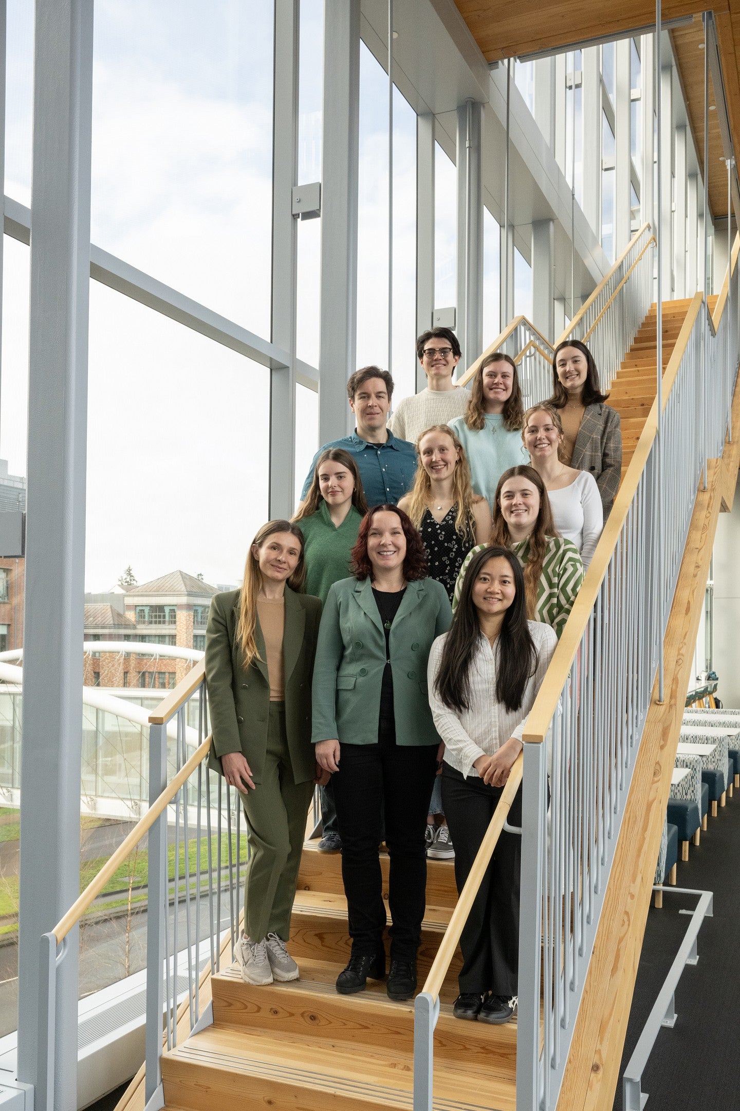 Lindberg lab on the stairs in the KC