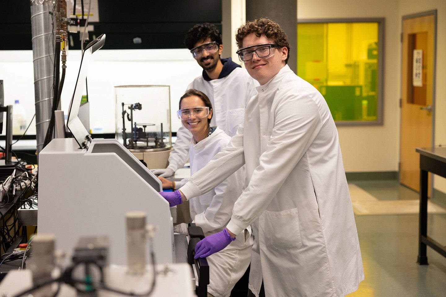 Semiconductor students in lab