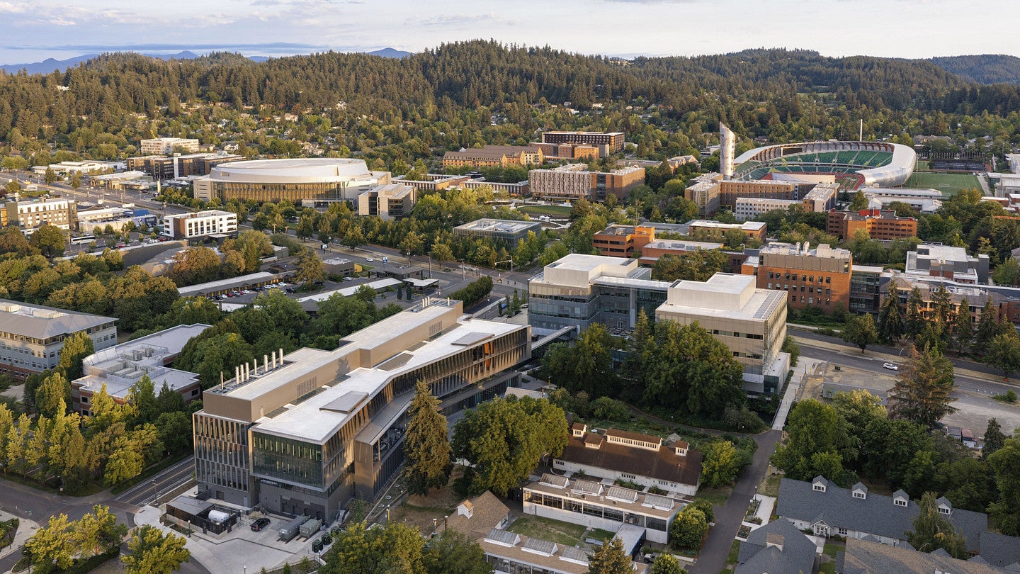 Aerial view of Knight campus