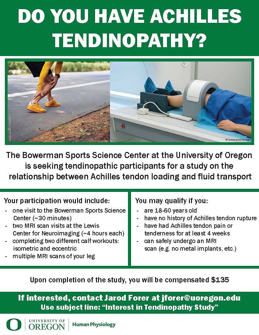 Achilles tendinopathy call for research subjects