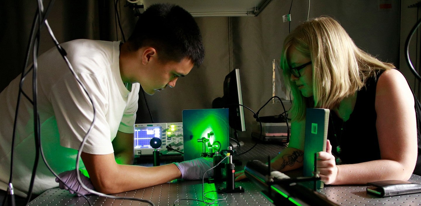 students in lab