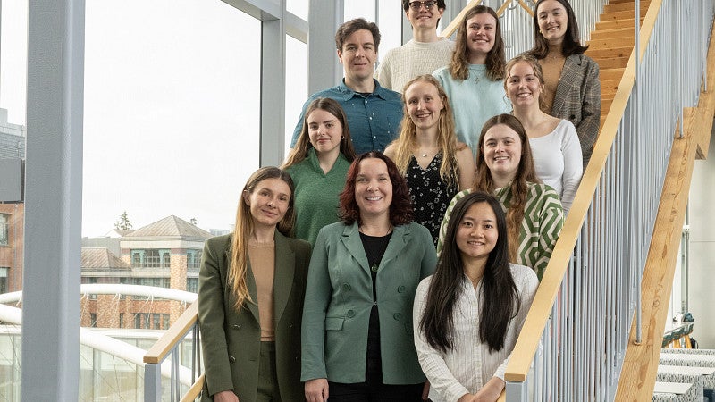 Lindberg lab on the stairs in the KC