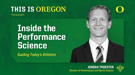 Headshot of Jordan behind a green background, with text that reads 'inside performance science'