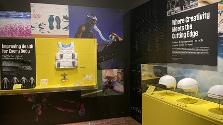 Cooling vest in Oregon Historical Society museum exhibit highlighting UO sesquicentennial
