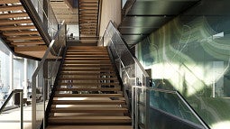 Central staircase of Knight Campus Building 2