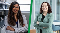 Headshots of Marian Hettiaratchi and Gabriella Lindberg