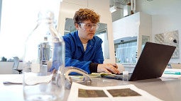 KCGIP student in sensors lab