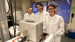 Semiconductor students in lab