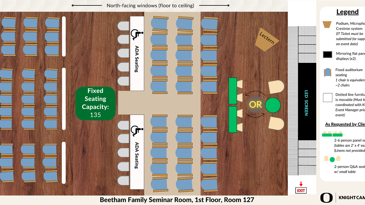 An artist representation of a seminar auditorium