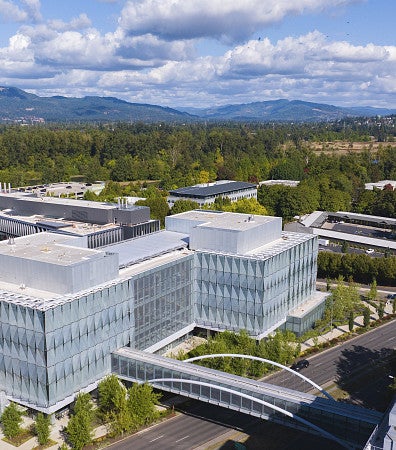 Aerial view of Knight campus