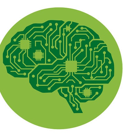 Green brain with a computer chip