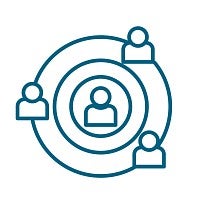 people icons with circles